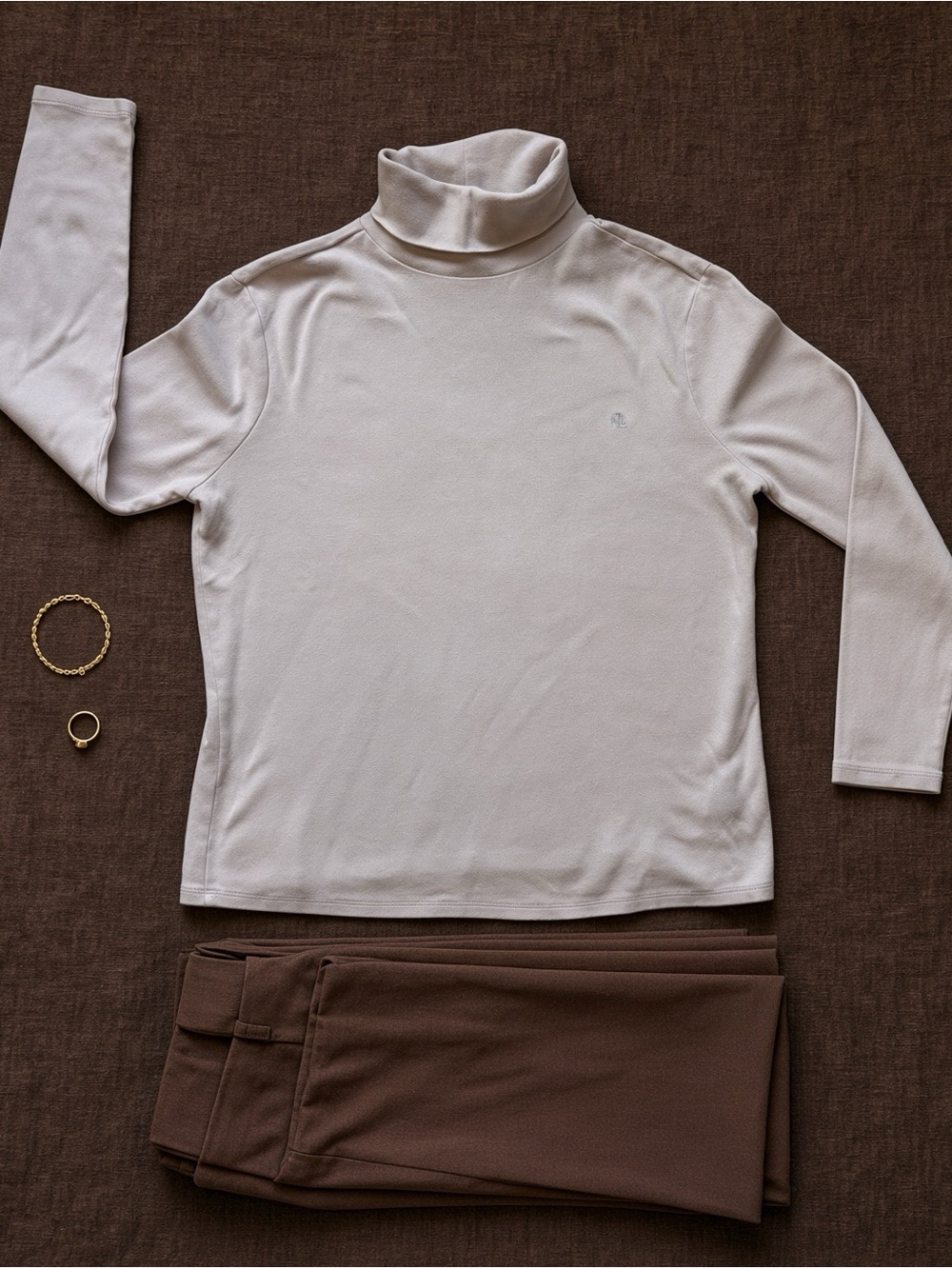 Ralph Lauren Classic blush Turtleneck Long-Sleeve Top